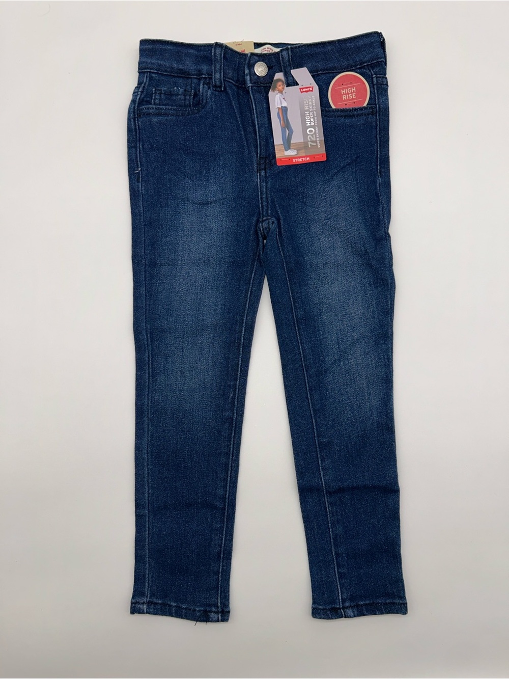 Levi's Girls Size 4 Reg Dark Wash High Rise Skinny Jeans